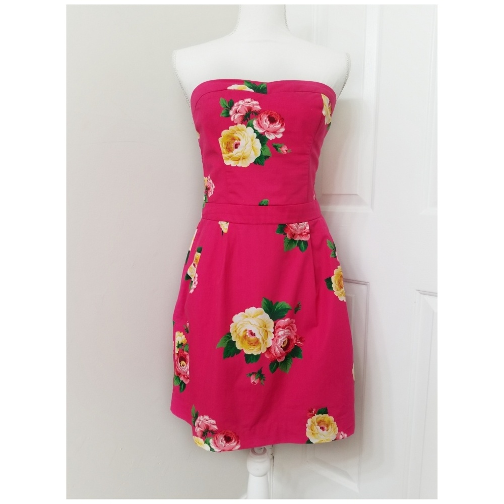 HOLLISTER strapless floral dress